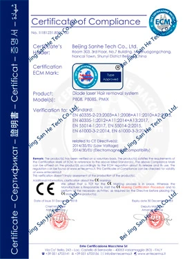 diode laser hair removal system certificate of compliance