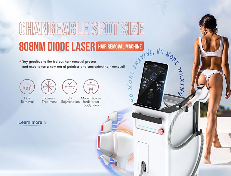 Changeable Spot Size 808nm Diode Laser Hair Removal Machine